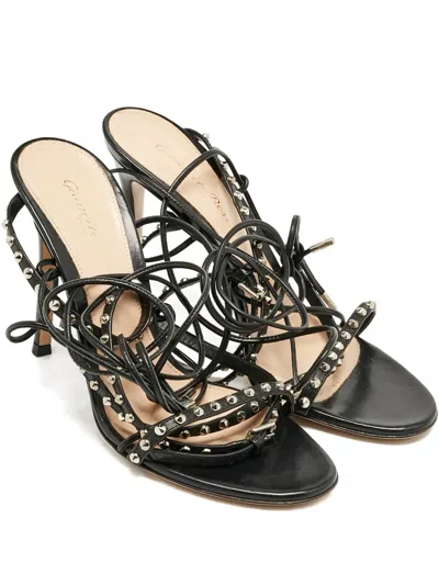Pre-owned Gianvito Rossi Stud-embellishment Sandals In Black