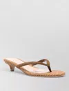 Gianvito Rossi Stylish Kitten Heel Open Toe Sandals In Brown