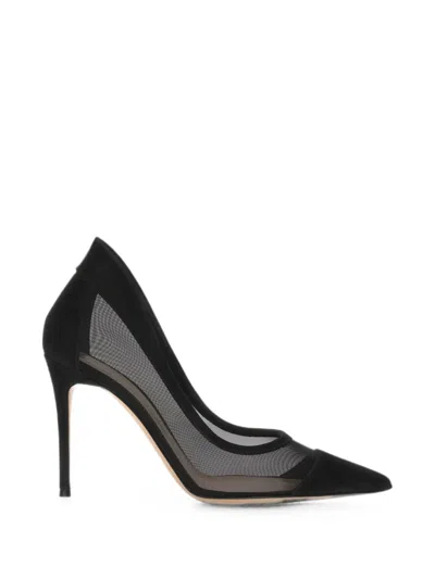 Gianvito Rossi Suede And Mesh Pumps In Multi
