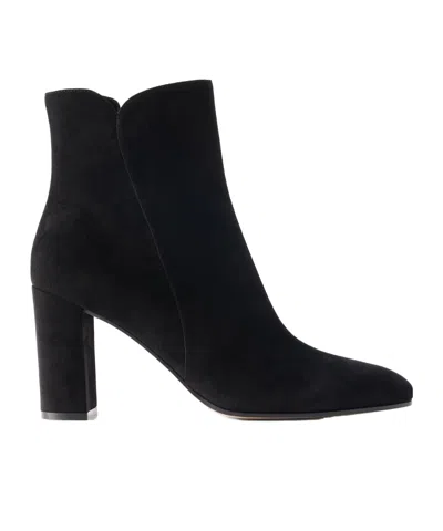 Gianvito Rossi Suede Ankle Boots In Black