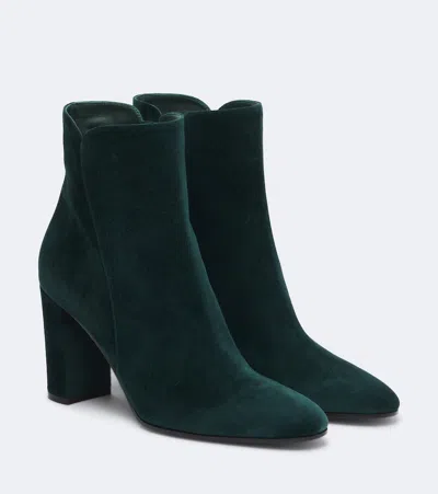 Gianvito Rossi 85 Suede Ankle Boots In Multi
