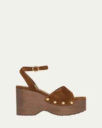 Gianvito Rossi Suede Ankle-strap Platform Sandals