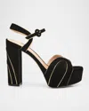 Gianvito Rossi Suede Ankle-strap Platform Sandals
