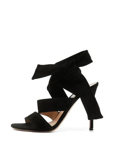 Pre-owned Gianvito Rossi Suede Ankle-strap Sandals In 黑色