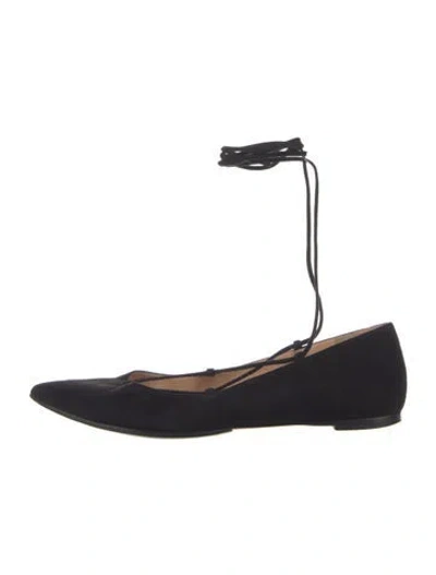 Pre-owned Gianvito Rossi Suede Ballet Flats In Blue