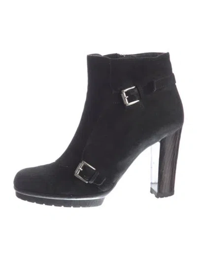 Pre-owned Gianvito Rossi Suede Boots In Black