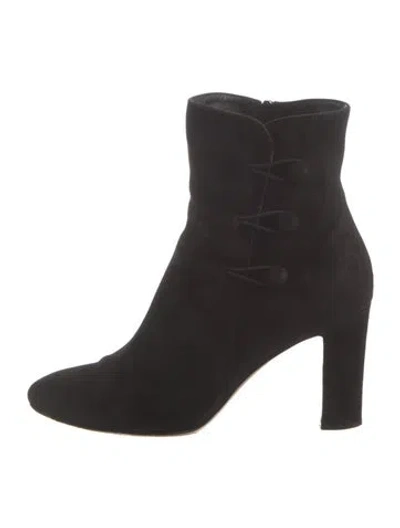 Pre-owned Gianvito Rossi Suede Boots In Black