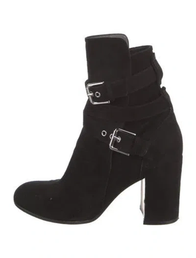 Pre-owned Gianvito Rossi Suede Boots In Black