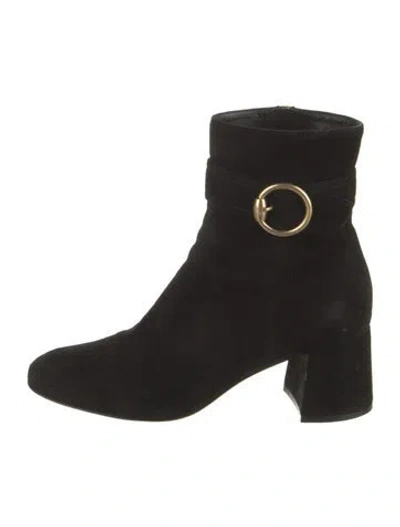 Pre-owned Gianvito Rossi Suede Boots In Black