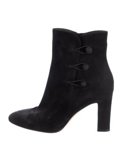 Pre-owned Gianvito Rossi Suede Boots In Black