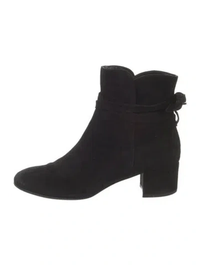 Pre-owned Gianvito Rossi Suede Boots In Black
