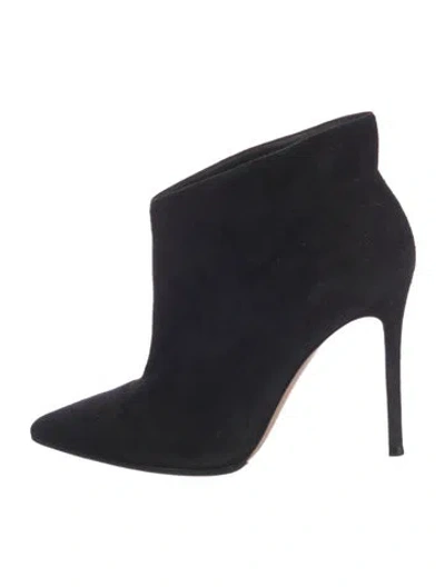 Pre-owned Gianvito Rossi Suede Boots In Black