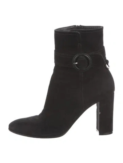 Pre-owned Gianvito Rossi Suede Boots In Black