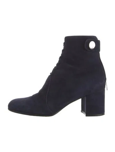 Pre-owned Gianvito Rossi Suede Boots In Blue