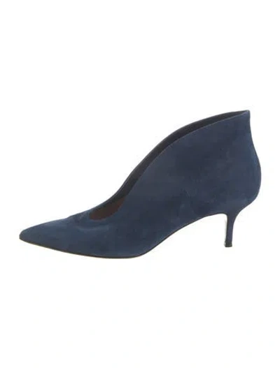 Pre-owned Gianvito Rossi Suede Boots In Blue