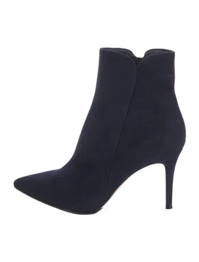 Pre-owned Gianvito Rossi Suede Boots In Blue