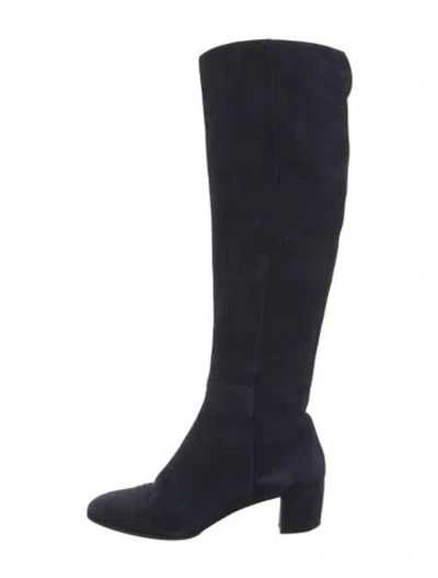 Pre-owned Gianvito Rossi Suede Boots In Blue