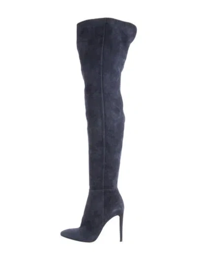 Pre-owned Gianvito Rossi Suede Boots In Blue