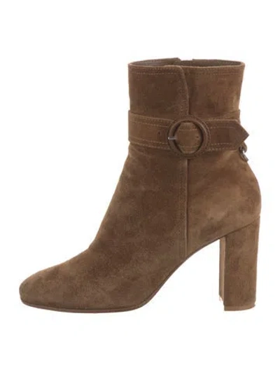 Pre-owned Gianvito Rossi Suede Boots In Brown
