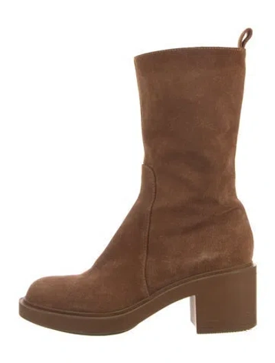 Pre-owned Gianvito Rossi Suede Boots In Brown