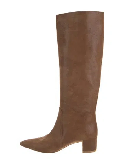 Pre-owned Gianvito Rossi Suede Boots In Brown