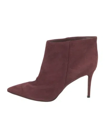 Pre-owned Gianvito Rossi Suede Boots In Burgundy