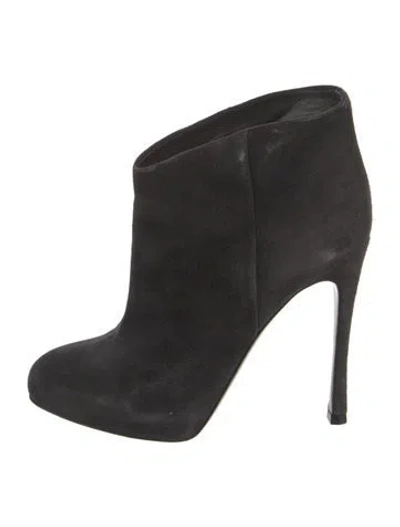 Pre-owned Gianvito Rossi Suede Boots In Gray