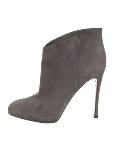 Pre-owned Gianvito Rossi Suede Boots In Gray