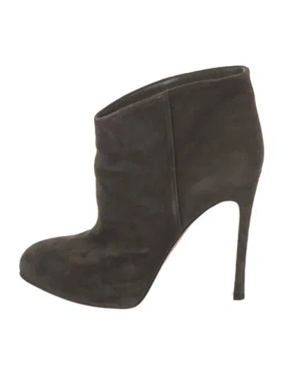Pre-owned Gianvito Rossi Suede Boots In Gray