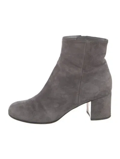 Pre-owned Gianvito Rossi Suede Boots In Gray