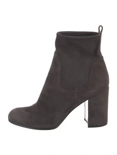 Pre-owned Gianvito Rossi Suede Boots In Gray