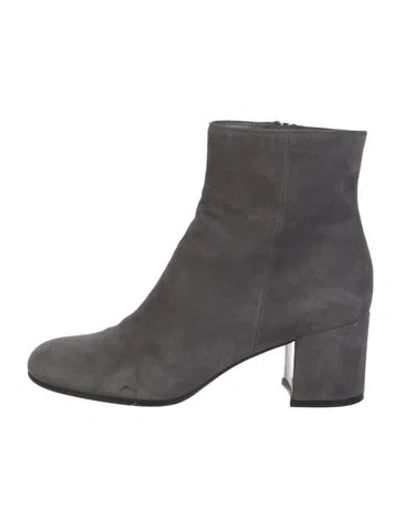 Pre-owned Gianvito Rossi Suede Boots In Gray