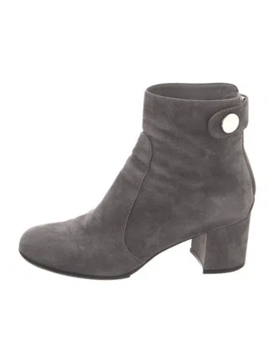 Pre-owned Gianvito Rossi Suede Boots In Gray