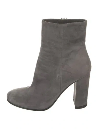 Pre-owned Gianvito Rossi Suede Boots In Gray