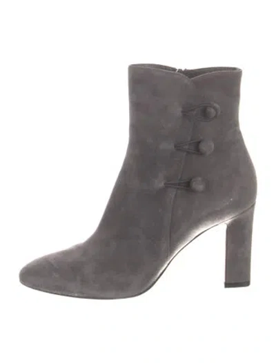 Pre-owned Gianvito Rossi Suede Boots In Gray