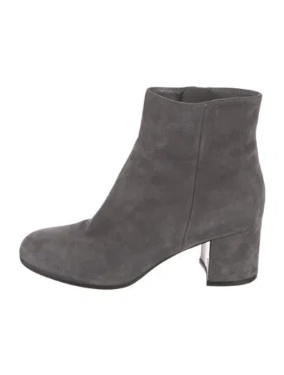 Pre-owned Gianvito Rossi Suede Boots In Gray