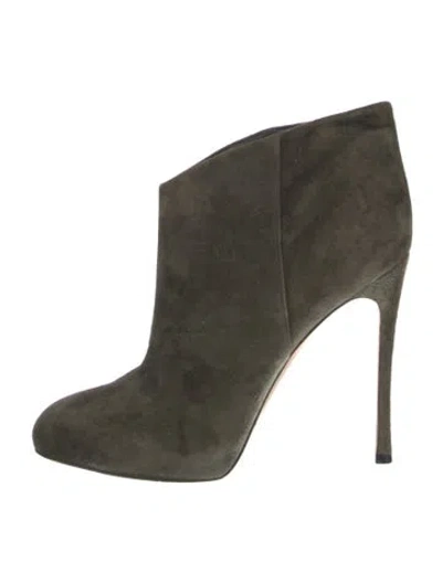 Pre-owned Gianvito Rossi Suede Boots In Green