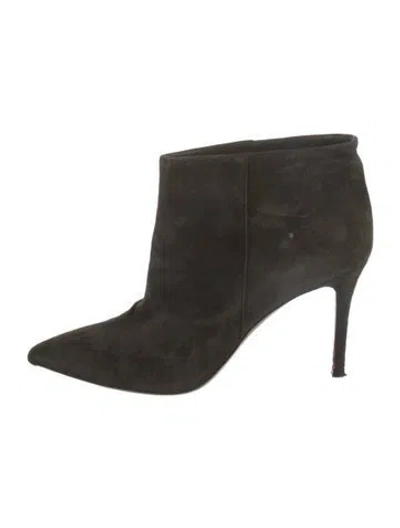 Pre-owned Gianvito Rossi Suede Boots In Green