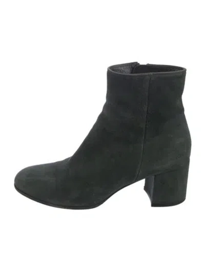 Pre-owned Gianvito Rossi Suede Boots In Green