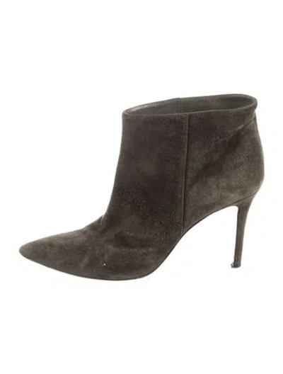 Pre-owned Gianvito Rossi Suede Boots In Green