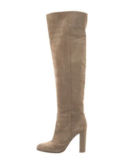 Pre-owned Gianvito Rossi Suede Boots In Neutral