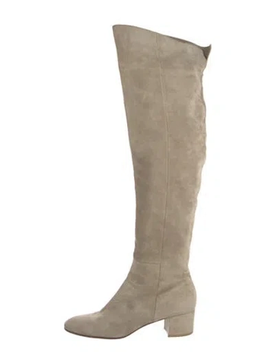 Pre-owned Gianvito Rossi Suede Boots In Neutral