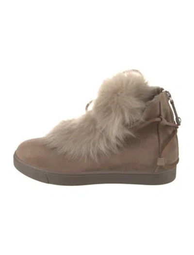 Pre-owned Gianvito Rossi Suede Boots In Neutral