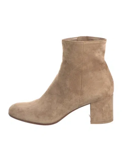 Pre-owned Gianvito Rossi Suede Boots In Neutral