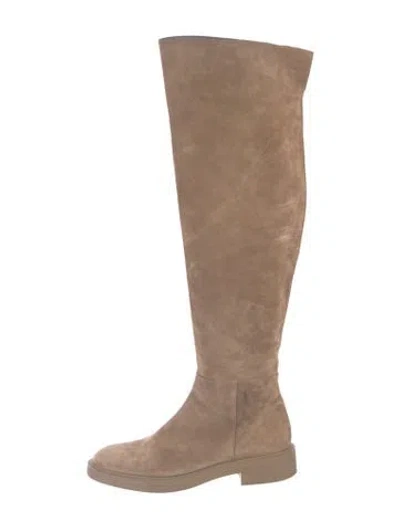Pre-owned Gianvito Rossi Suede Boots In Neutral