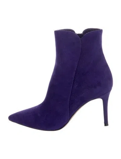 Pre-owned Gianvito Rossi Suede Boots In Purple