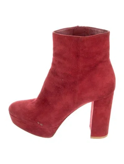 Pre-owned Gianvito Rossi Suede Boots In Red
