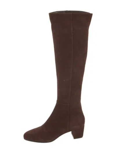 Pre-owned Gianvito Rossi Suede Boots W/ Tags In Brown