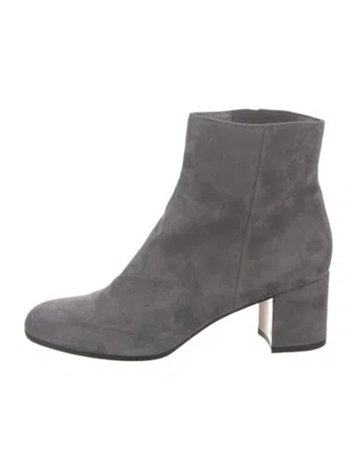 Pre-owned Gianvito Rossi Suede Boots W/ Tags In Gray