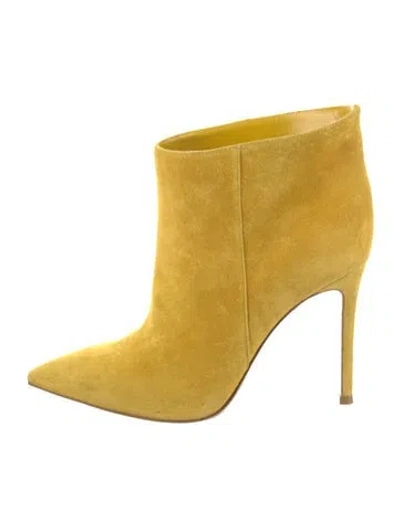 Pre-owned Gianvito Rossi Suede Boots In Yellow